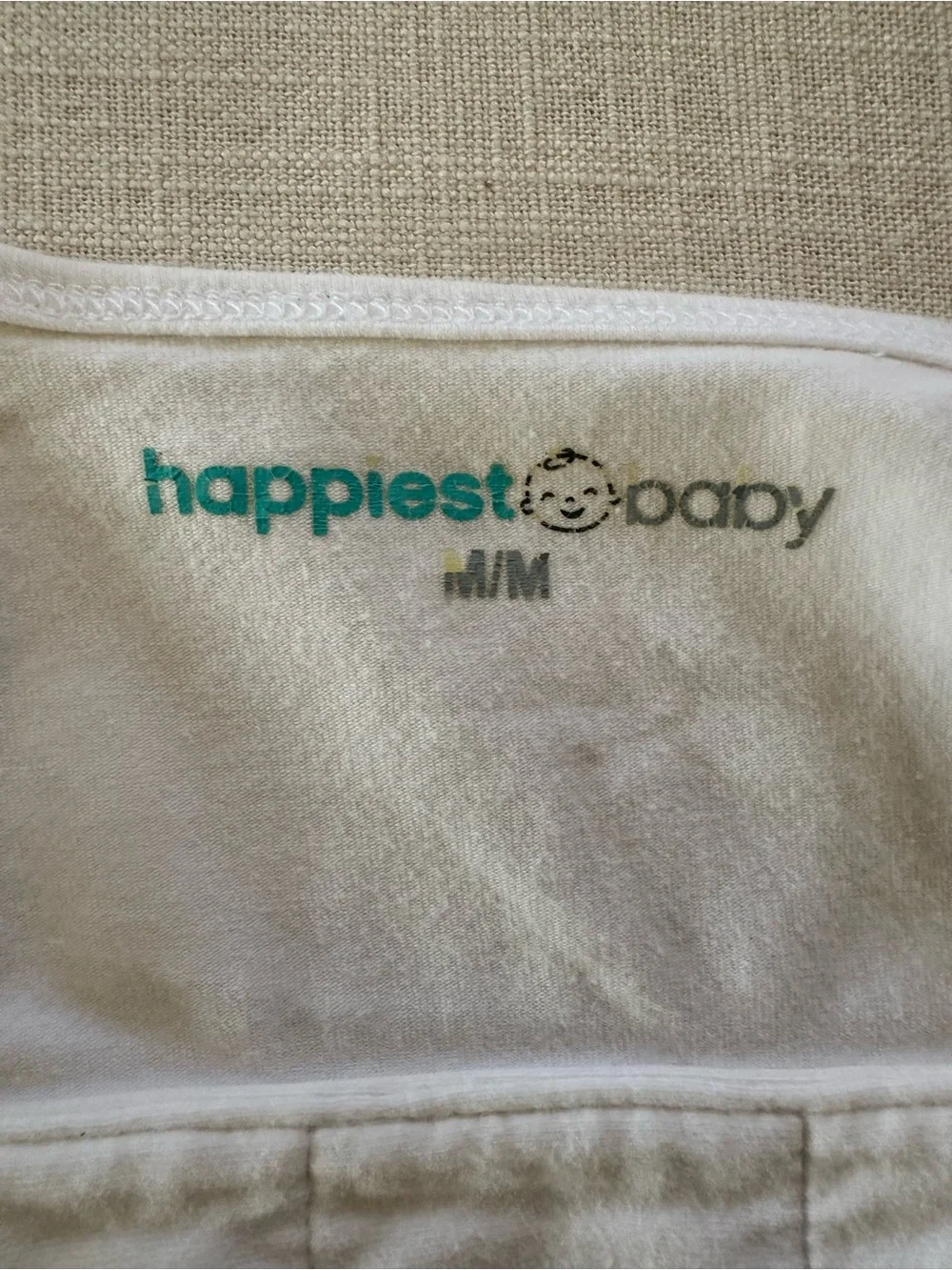Happiest Baby Organic Cotton SNOO Sleep Sack in White - M, 12-18lbs